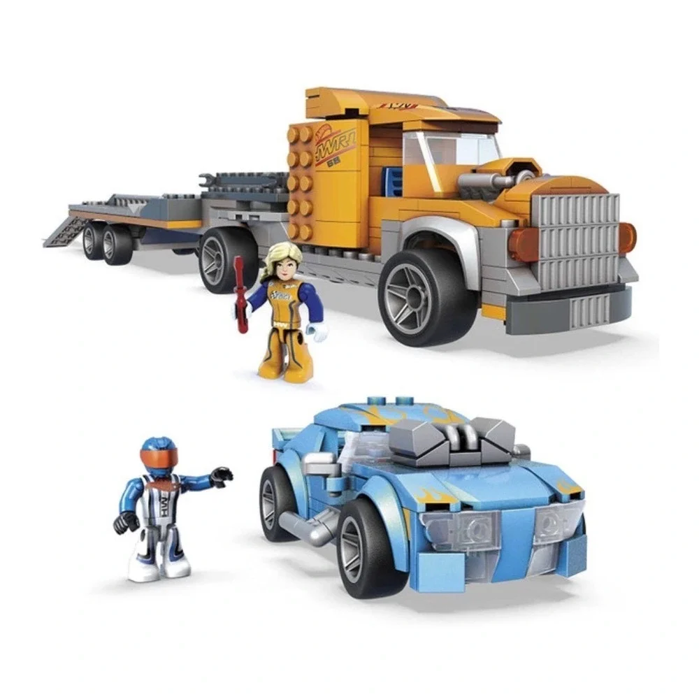 Mega Construx Hot Wheels Twinduction Hauler Pack Building Set 355 Pieces Ages 5+